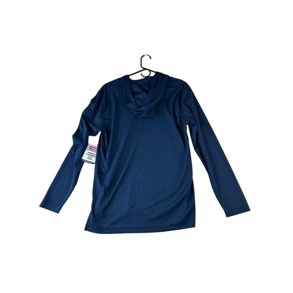 NEW Wrangler Workwear Performance Long Sleeve Sun Protection Hoodie Blue Sz S - Picture 8 of 9